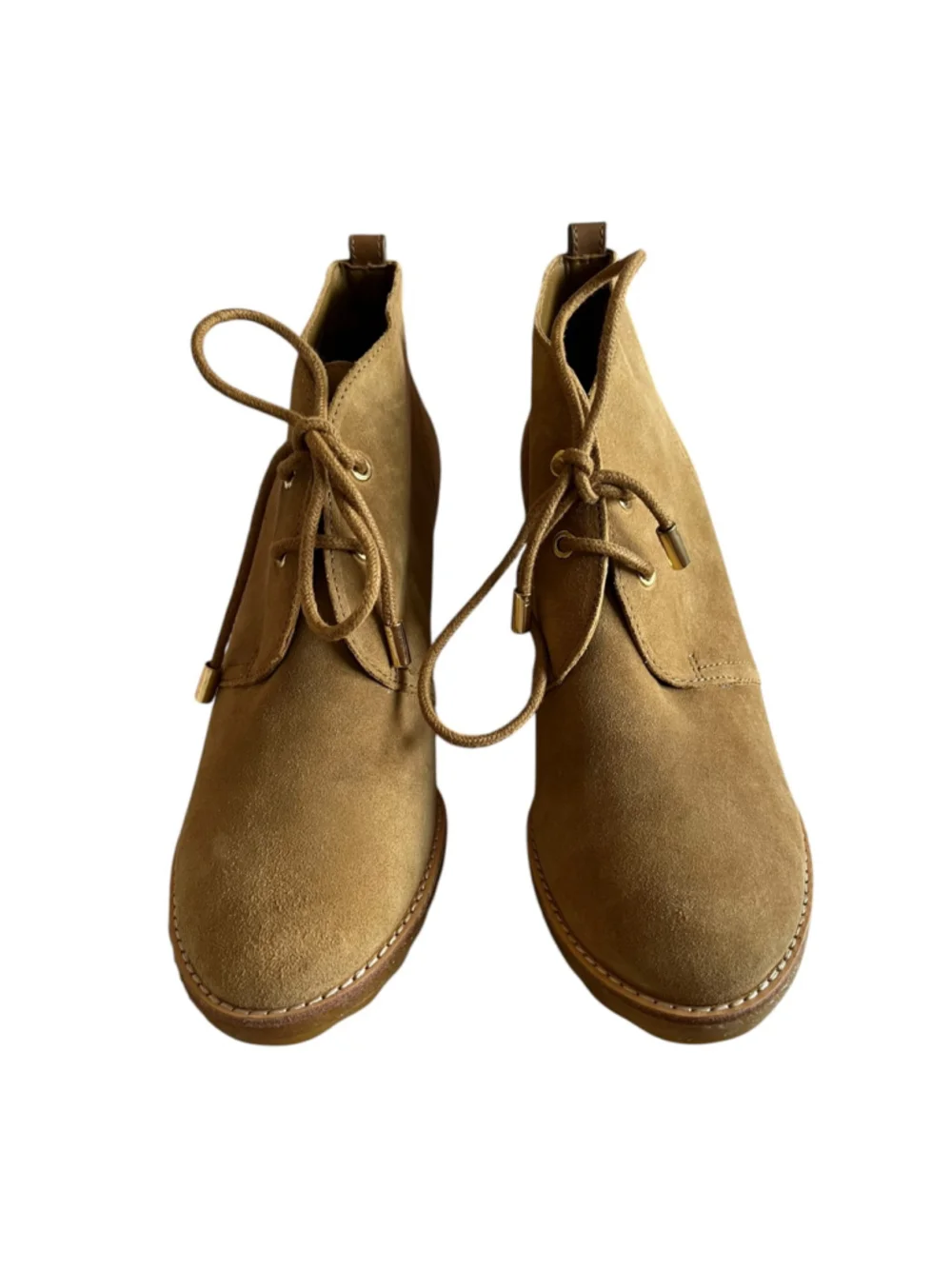 Tory Burch Suede Wedge VICKI Ankle Boots TAN NIB 9